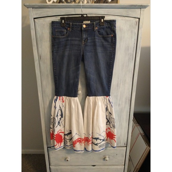 Aeropostale Bayla flared jeans 11/12 Reg Boho Beachy Hippie Cottage Core - Picture 9 of 14